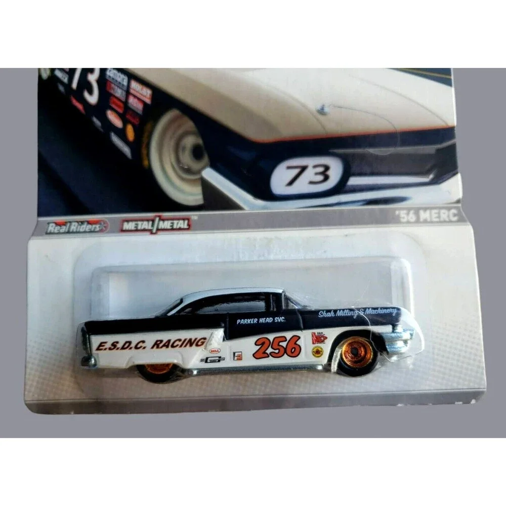 2012 Hot Wheels Racing '56 MERC Black White E.S.D.C. Racing Stockcar Real Riders