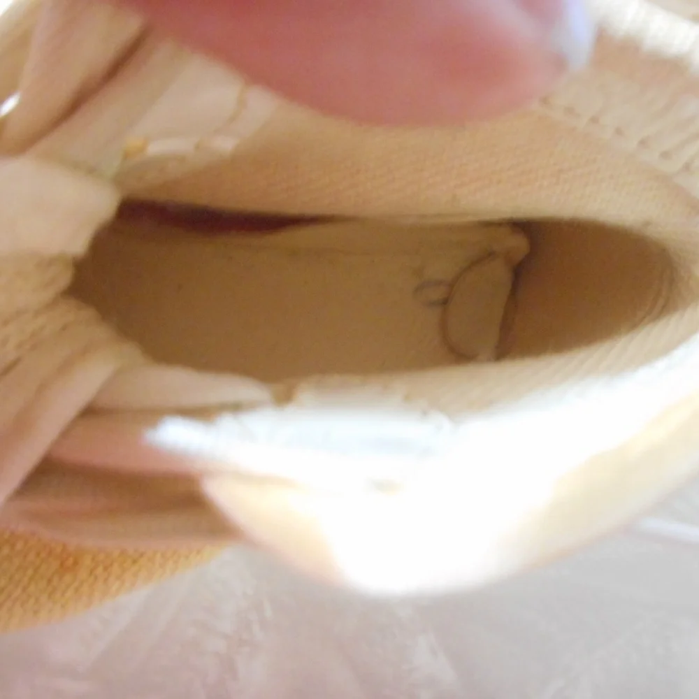 Lot of 2 Vintage Baby Shoes Yellow Blue