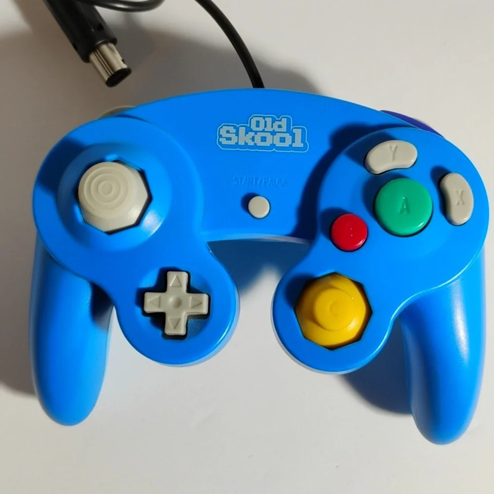 Old Skool Blue Wired Game Controller