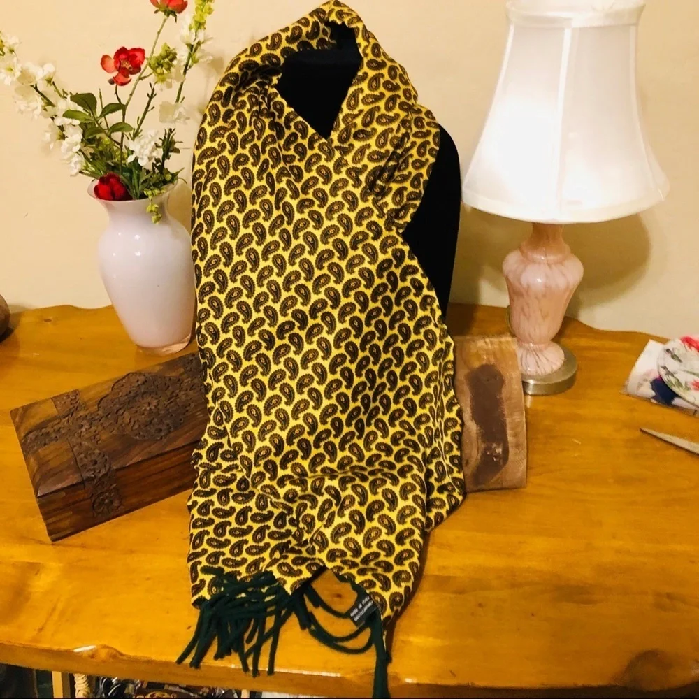 Renato Balestra Foulard Paisley Silk Wool Scarf