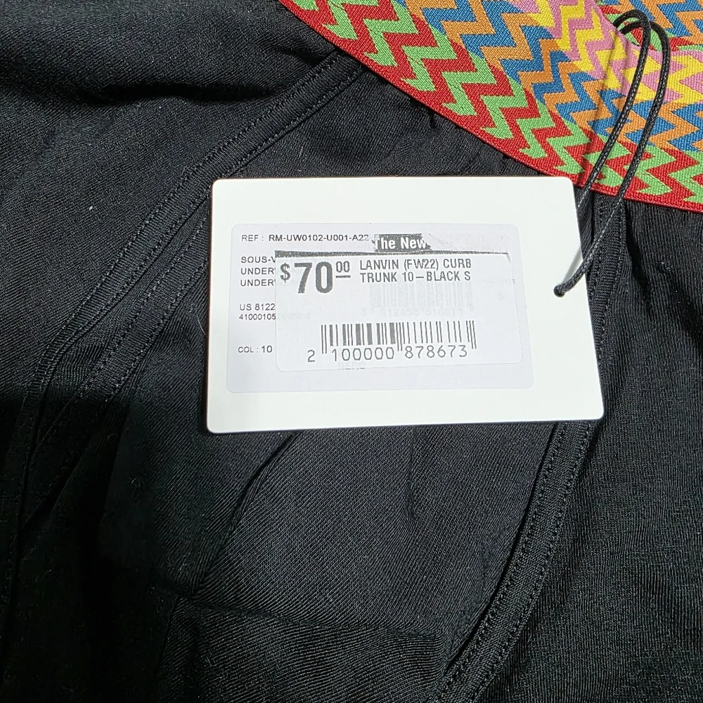 NWT Lanvin Curb Stretch Cotton Boxer Briefs In Black Sz S