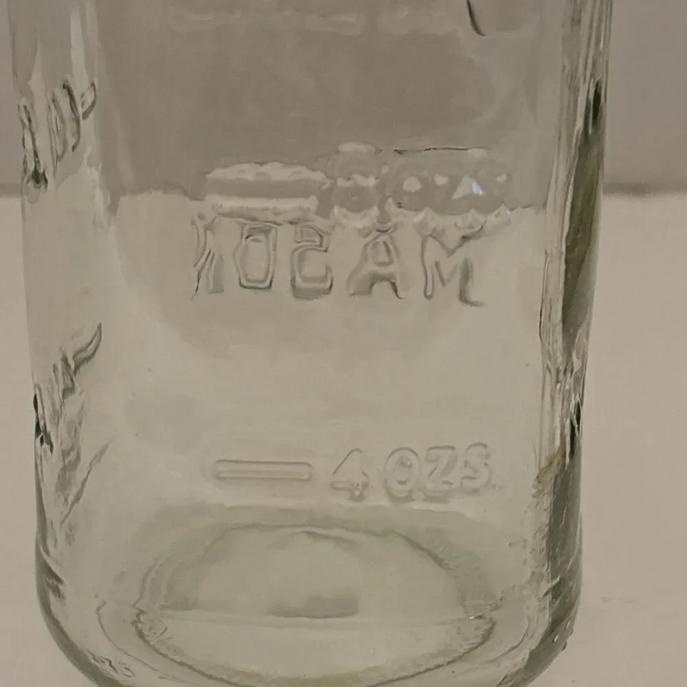 Atlas Mason Clear Glass Jar Pint Hazel-Atlas Glass Company 1910s-1950s NO LID