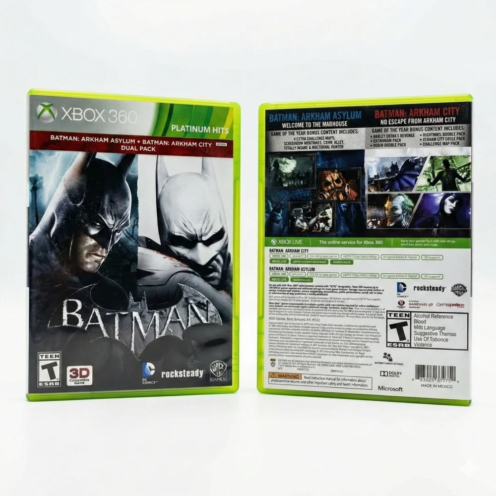Batman: Arkham Asylum + Arkham City Dual Pack (Xbox 360) Platinum Hits GOTY