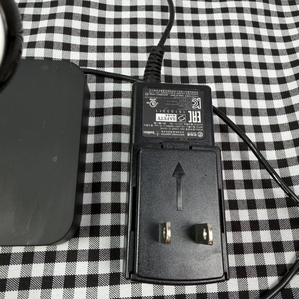 Belkin Apple Watch + iPhone Charging Dock Stand Black Model F8J183 Power Adapter