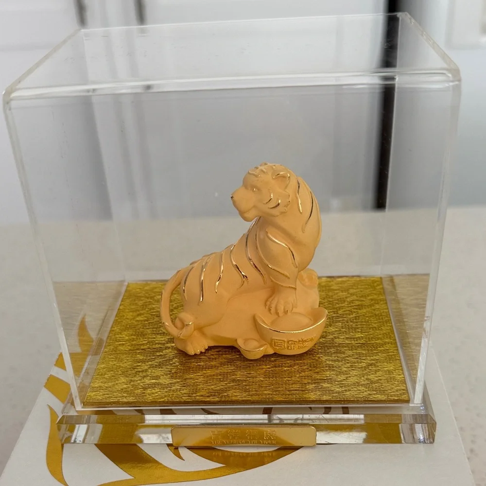 Cathay Bank Branded Gift Box included gold-plated Tiger Figurine