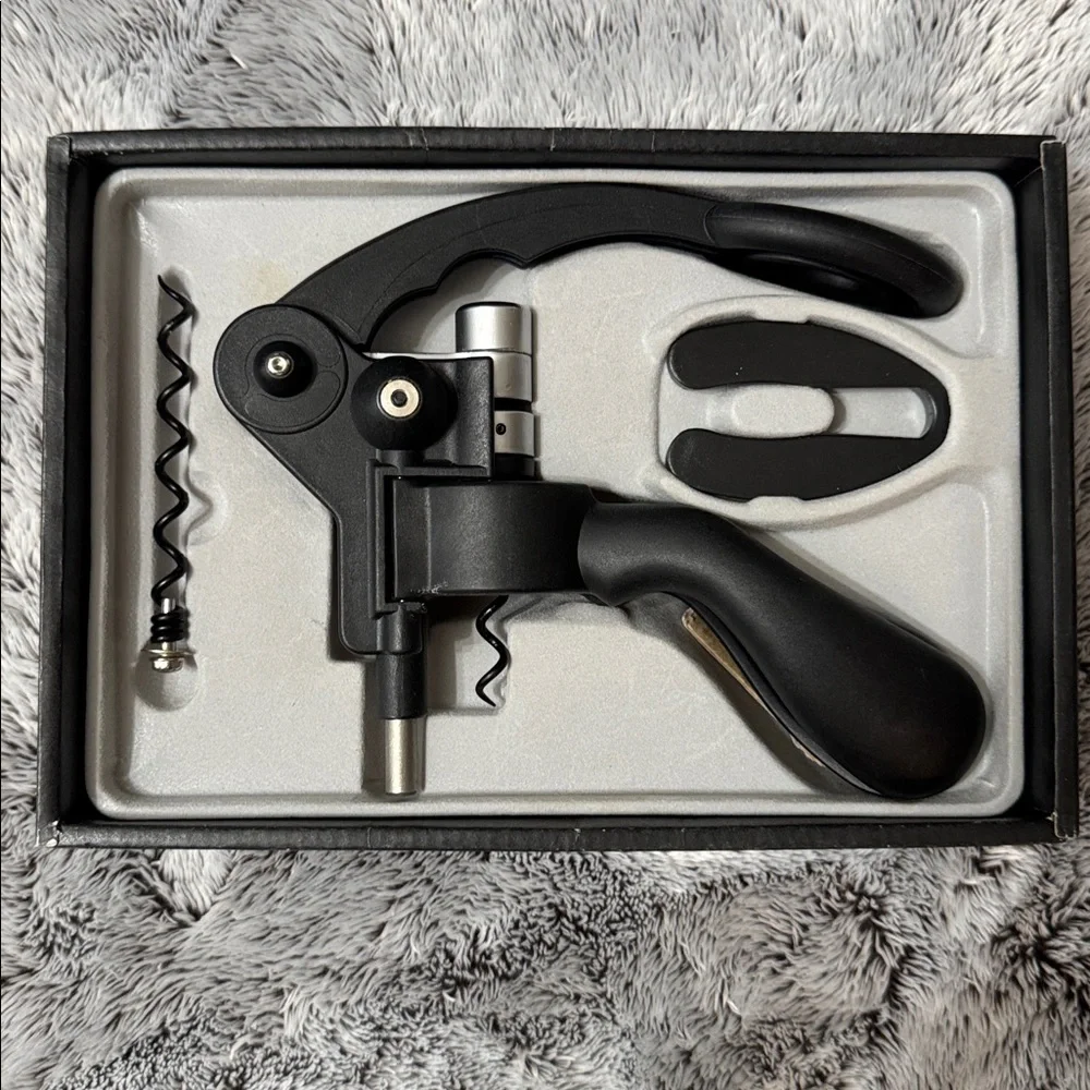 Deluxe Lever‎ Corkscrew Set Easy Operation Extra Spiral And Foil Cutter Wine