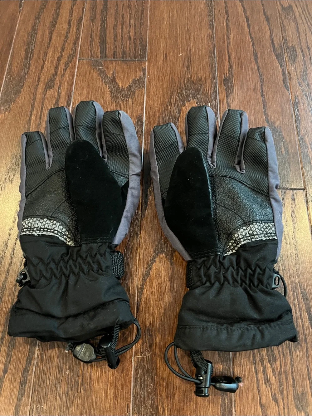 Grandoe Kids Black and Gray Insulated Mittens