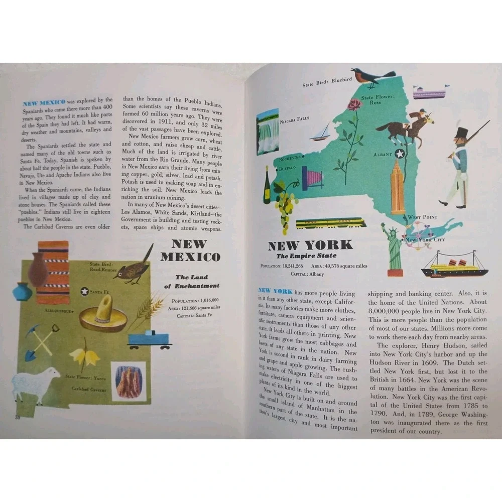 Our 50 United States Exploring Earth Golden Book Eugene & Katherine Sharp 1974