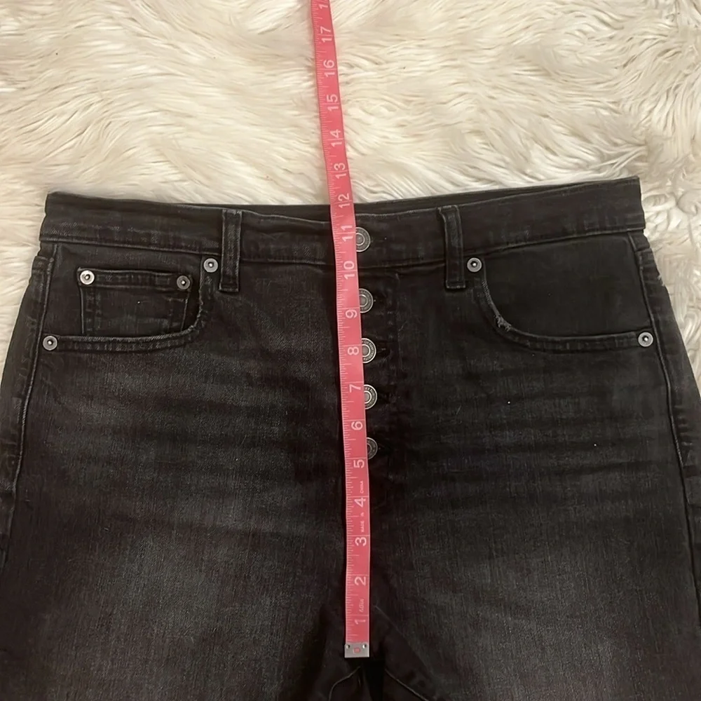 GAP stretch denim high rise 4” shorts washed black 10/30