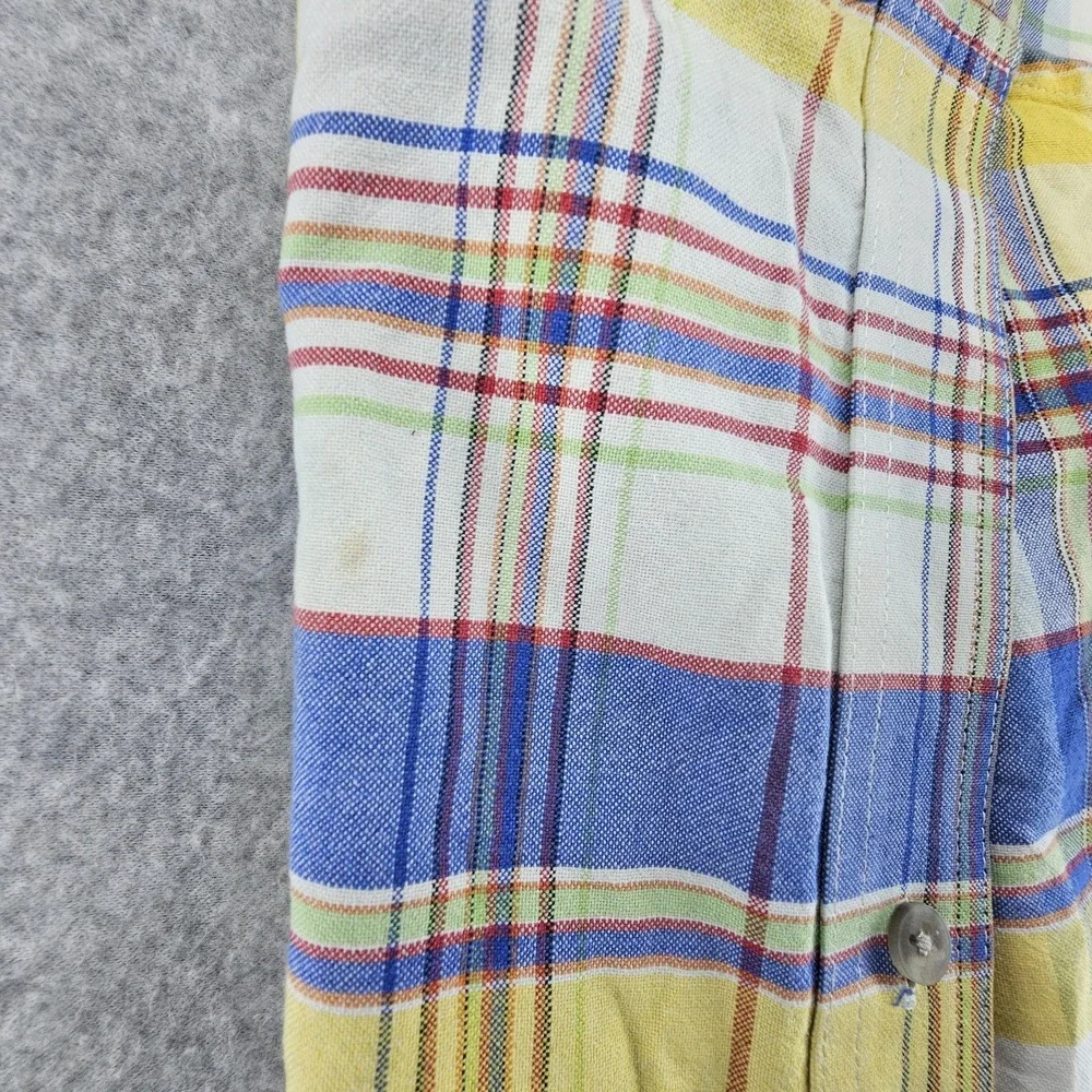 Wrangler‎ 20X Western Shirt Mens Medium Plaid Flip Cuffs Pocket Long Sleeve
