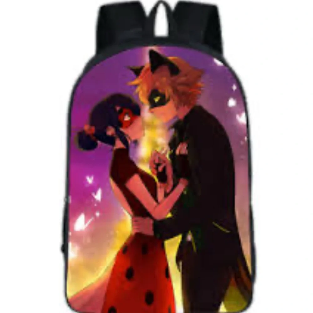 MIRACULOUS LADY BUG &‎ CAT NOIR SCHOOL BACKPACK  BAG