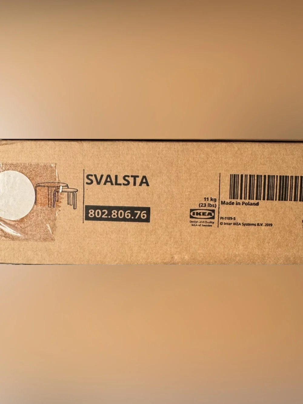 IKEA SVALSTA nesting tables | set of 2 | Birch Veneer. Open Box