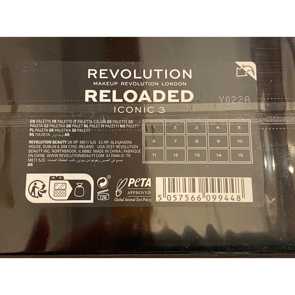 Makeup Revolution Re-Loaded Iconic 3 Eyeshadow Palette 15 Shades Rose Gold New
