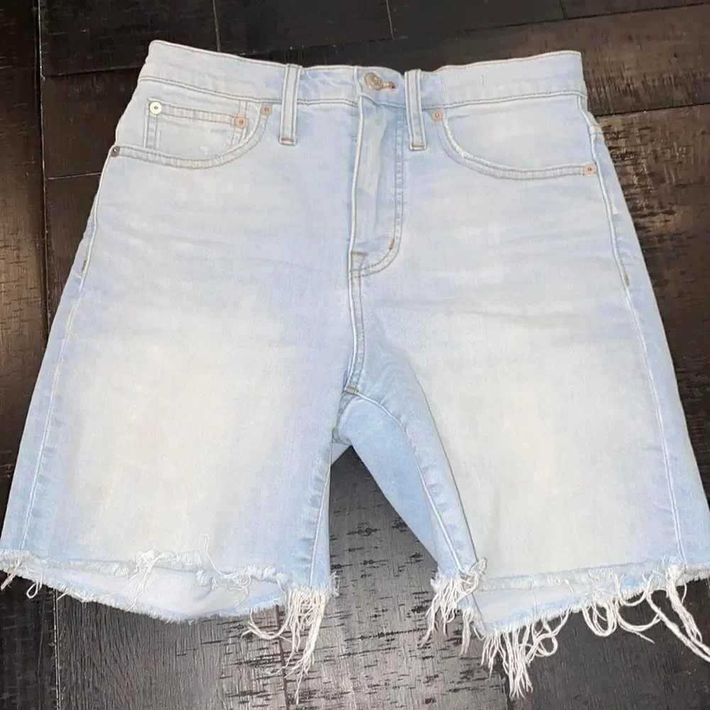 Madewell High Rise Denim Jorts Distressed Denim Jean Shorts‌‌‌‌‌‌‌‌‌‌‌‌‌‌‌‌‌‌