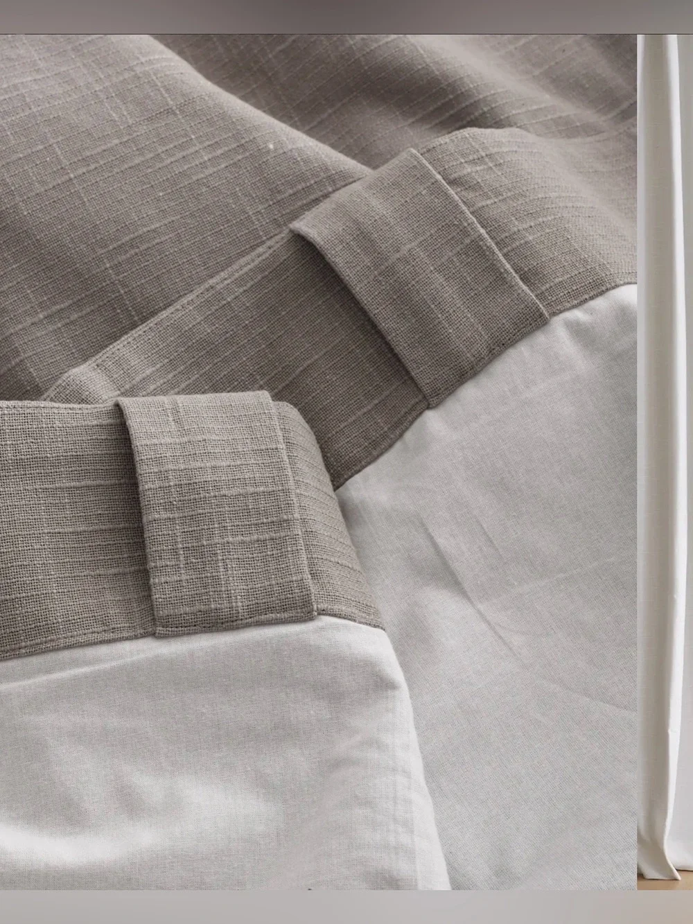 New Quince 100% Cotton Slub Curtain 1 Panel Light Filtering Gray 48 x 84”