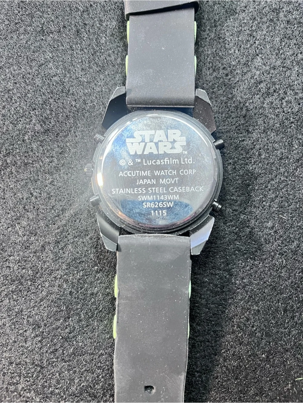 Star Wars Black and Lime Green Kids' Silicone Digital Watch