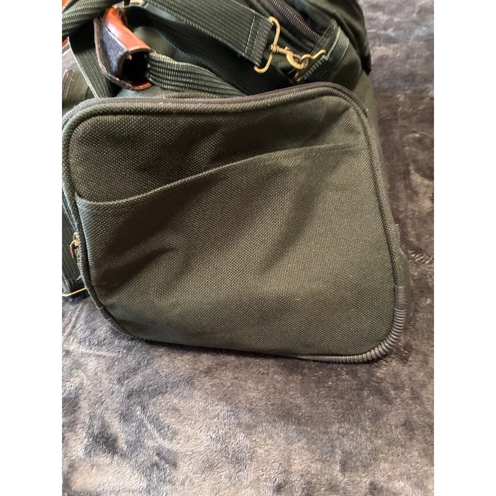 Vintage Ricardo Beverly Hills Big Sur Green Ballistic Nylon Duffel Travel Bag