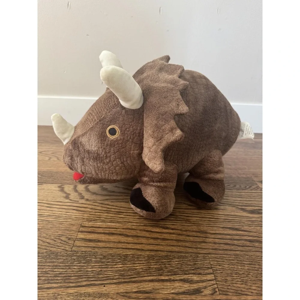 FAB NY Plush Triceratops Dinosaur Coin Bank For Kids