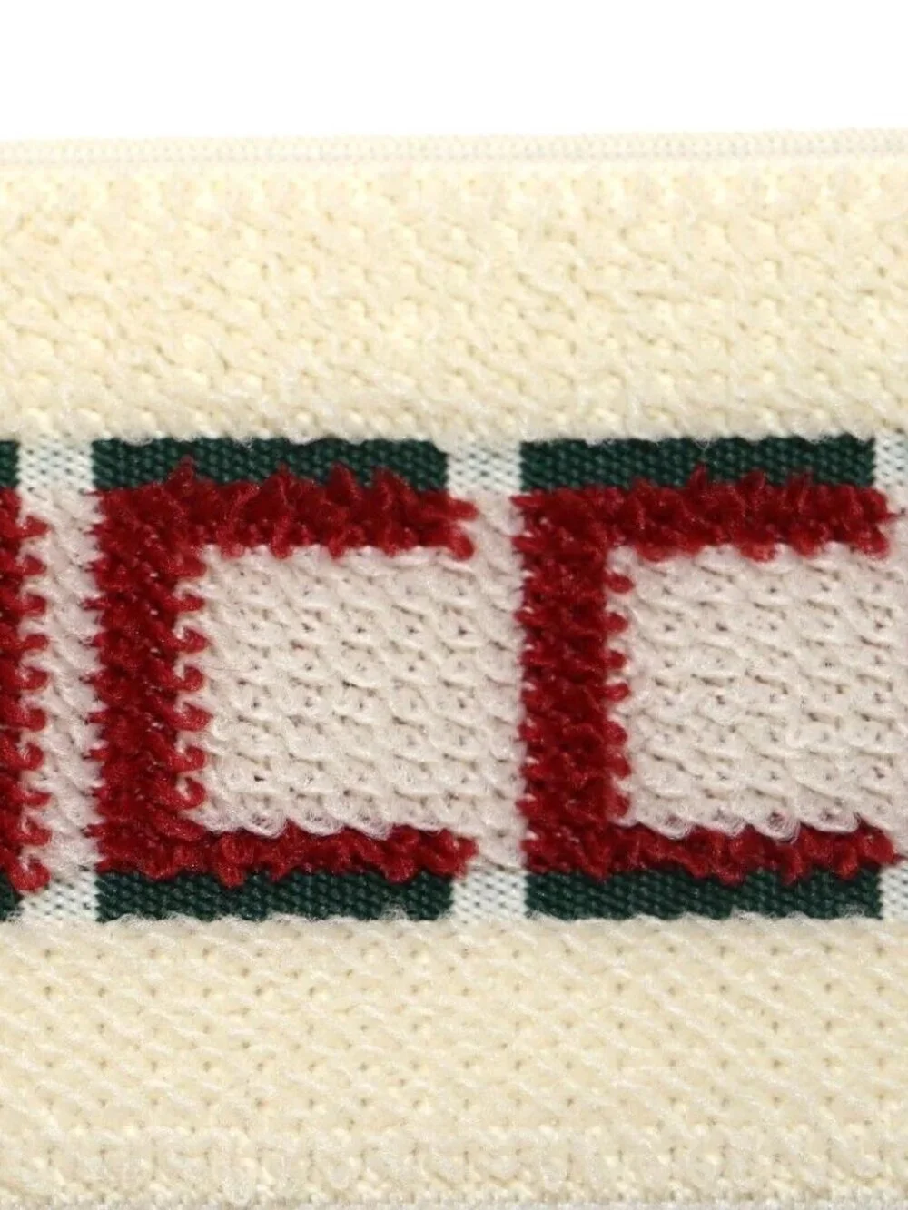GUCCI Elastic Headband Red And White Stripe Size Small - White/Red/Green