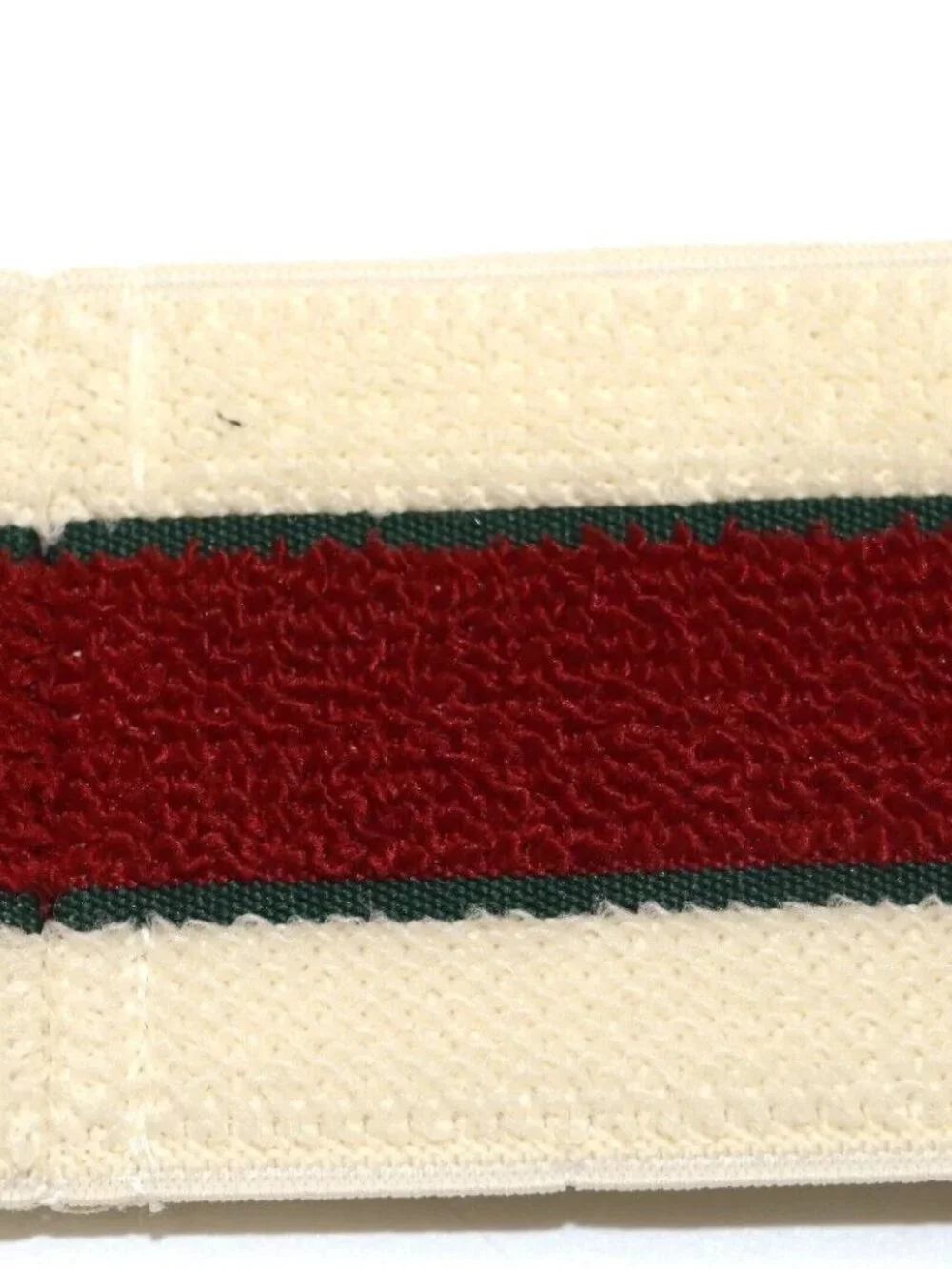 GUCCI Elastic Headband Red And White Stripe Size Small - White/Red/Green