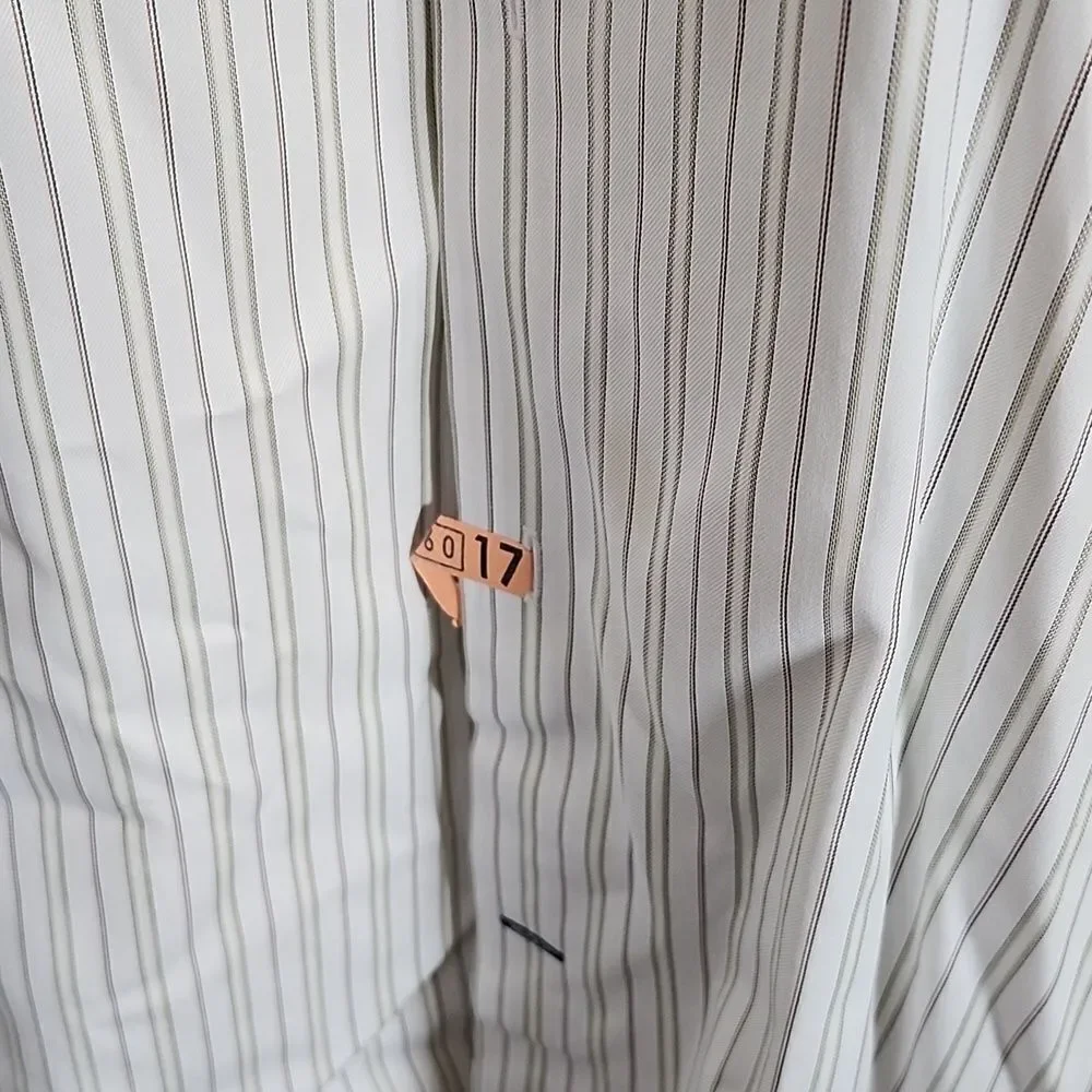 Banana Republic Button Down Dress Corporate Preppy Pin Striped Shirt Size Large