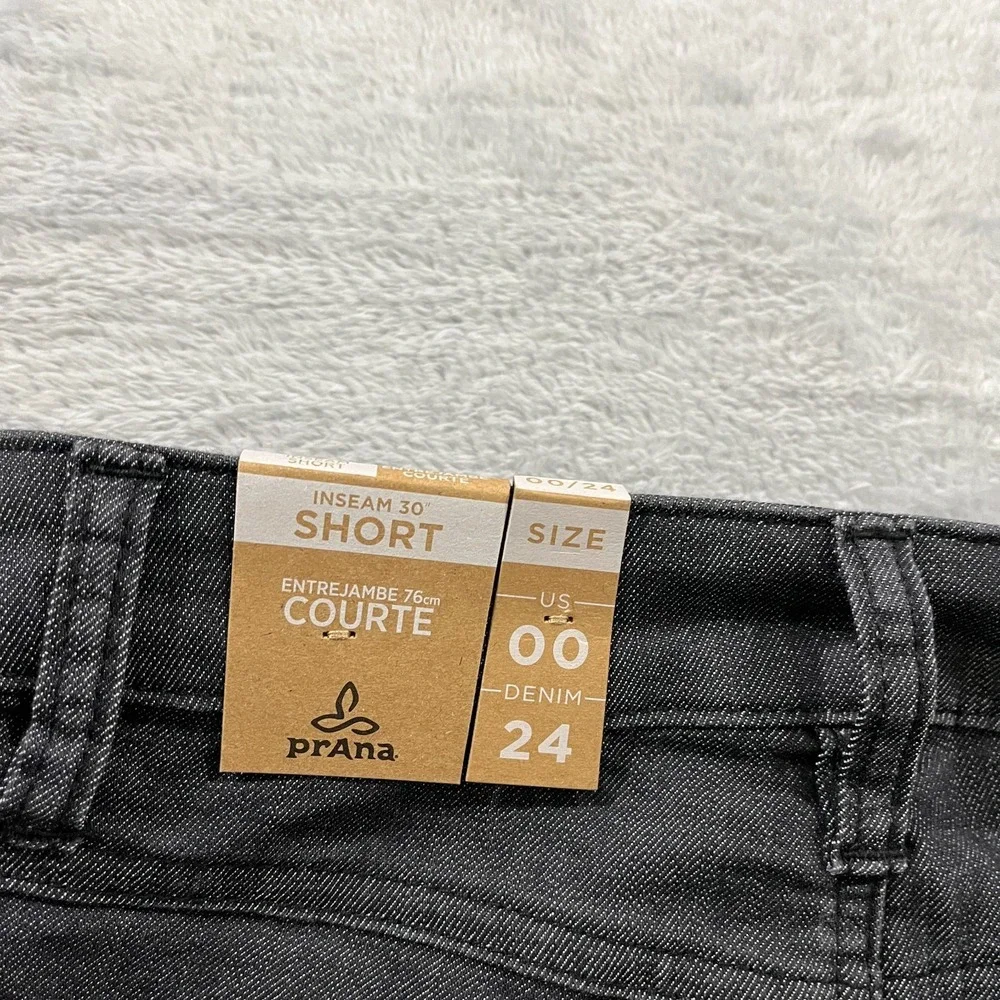 prAna Kayla Jean Women 00 24 Short Organic Cotton Stretch Denim 30