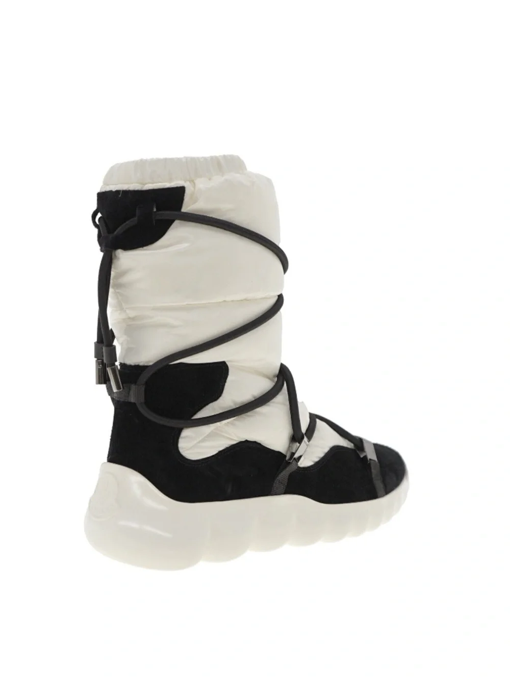 Moncler Cora Woman's Snow Boots White Nylon Size 37.5 US New