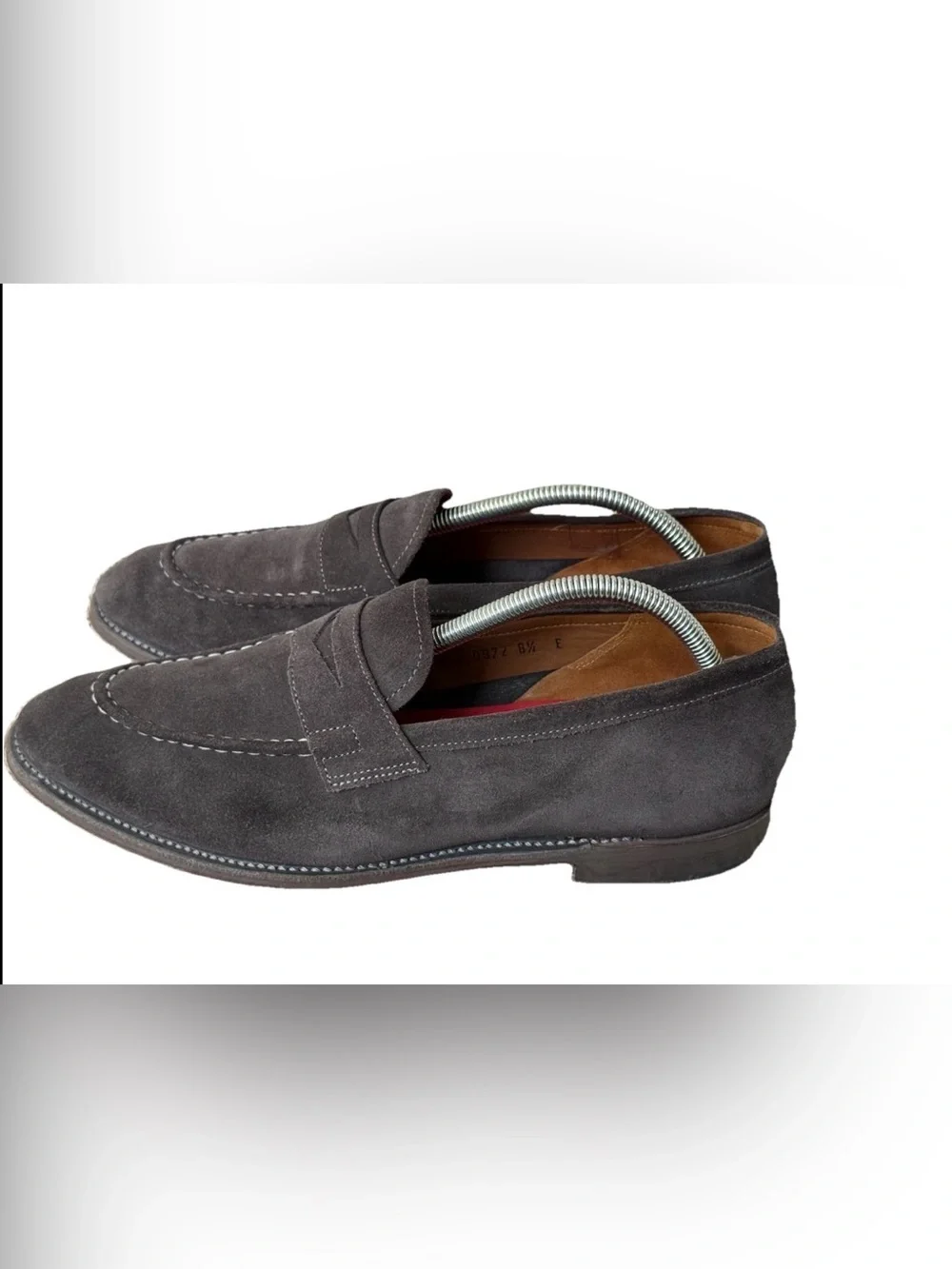 Grenson Floyd Penny Loafers Charcoal Grey Suede Men’s US 8.5 Made in England
