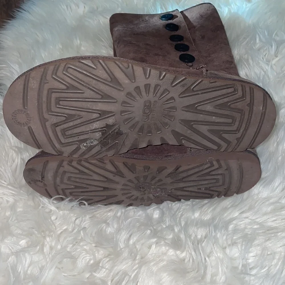 UGG Lo Pro Mid Calf Button Boot - Chocolate Brown