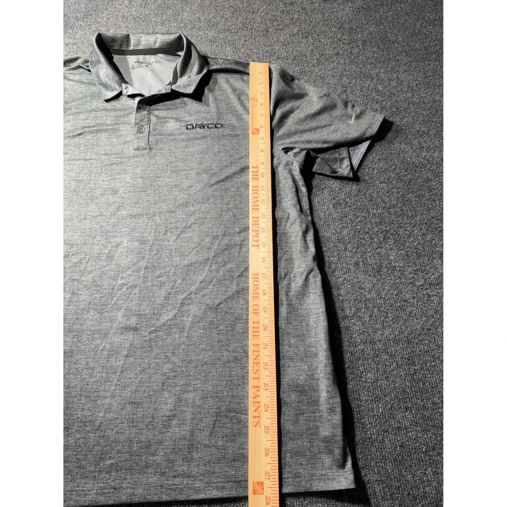 Nike Golf Dri-FIT Polo Shirt Mens Large Grey Dayco Logo Short Sleeve 838965-065