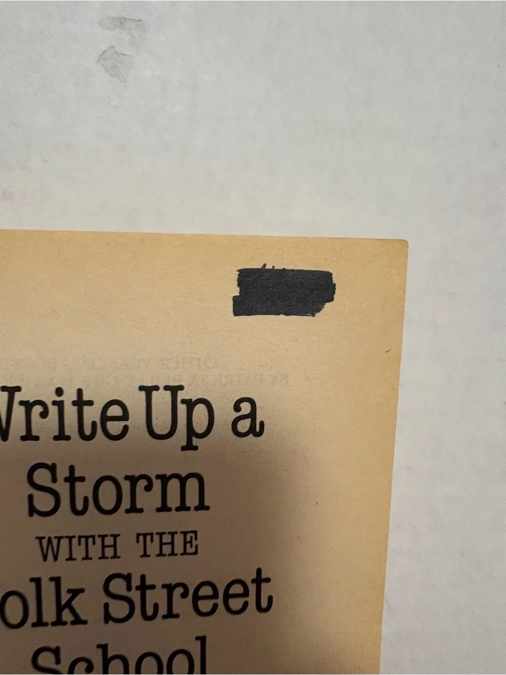 Write Up a Storm with the Polk Street School - Yellow Children’s Book
