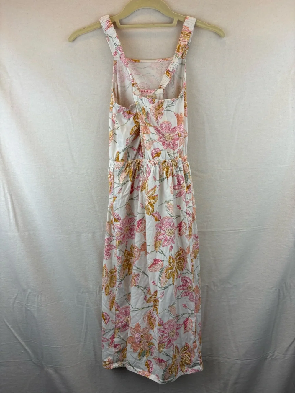 OshKosh B'gosh White Strappy Sundress with Pink Floral Print girls 14.