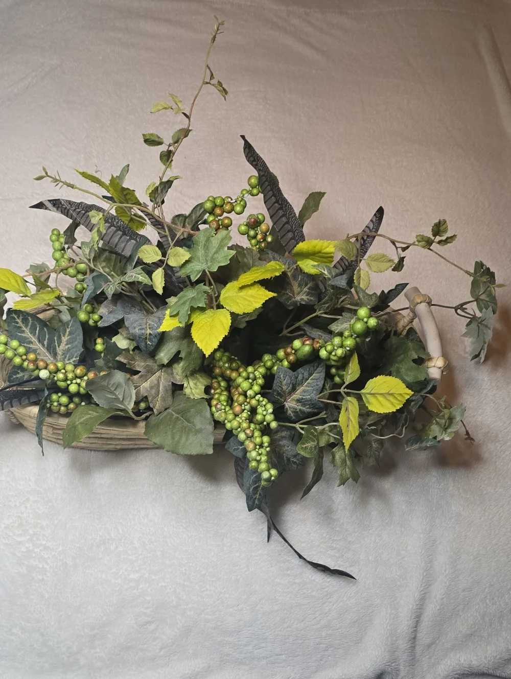 Greenery Faux Plant Arrangement In Basket