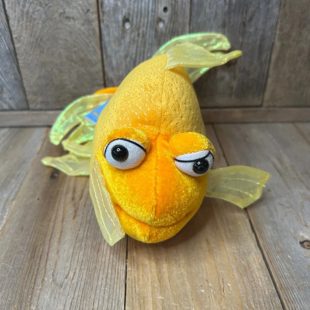 Ganz Webkinz Fantail Goldfish Plush HM218 Yellow Orange Sealed Code New with Tag