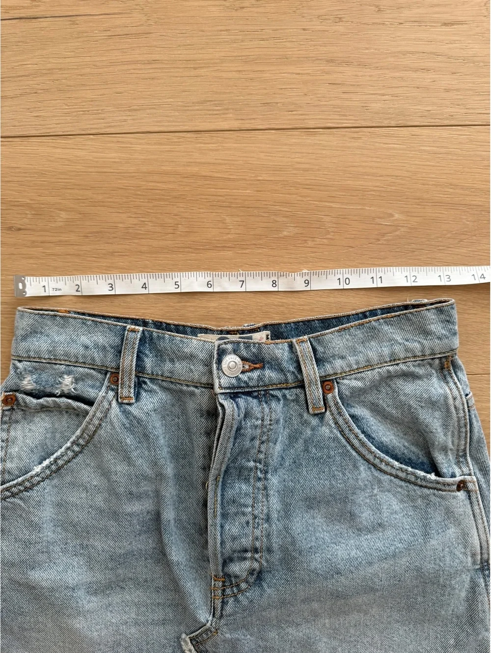 We The Free Denim Mini Skirt Size 25 Raw Hem