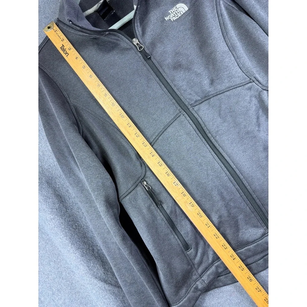 The North‎ Face Jacket Womens Large Fleece Coat Gray Full Zip Logo Outerwear