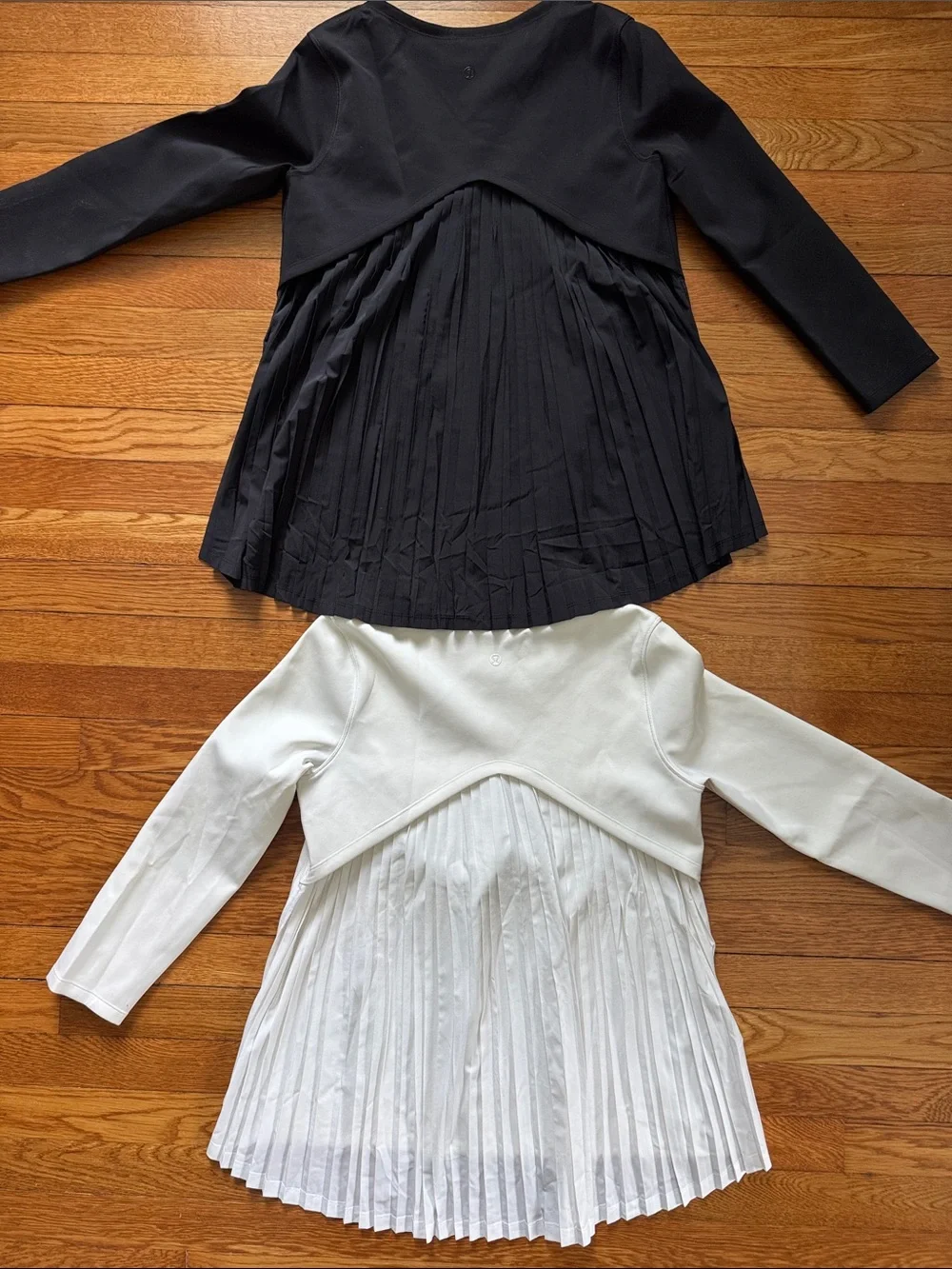 Lululemon Athletica Long Sleeve Pleated Back Swing Top - One Black & One White