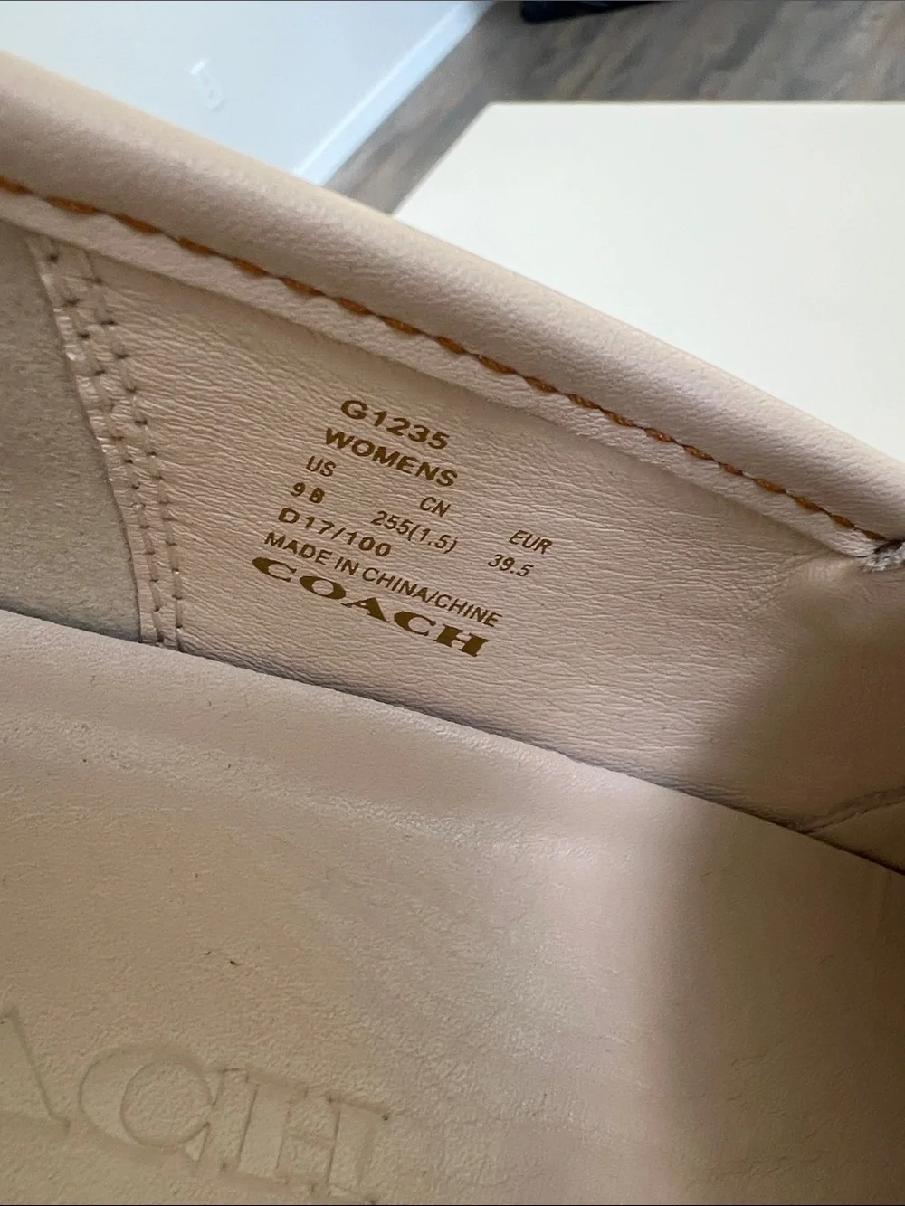 Coach tea rose chalk light blush pink cream slip on sneakers floral appliqués 9