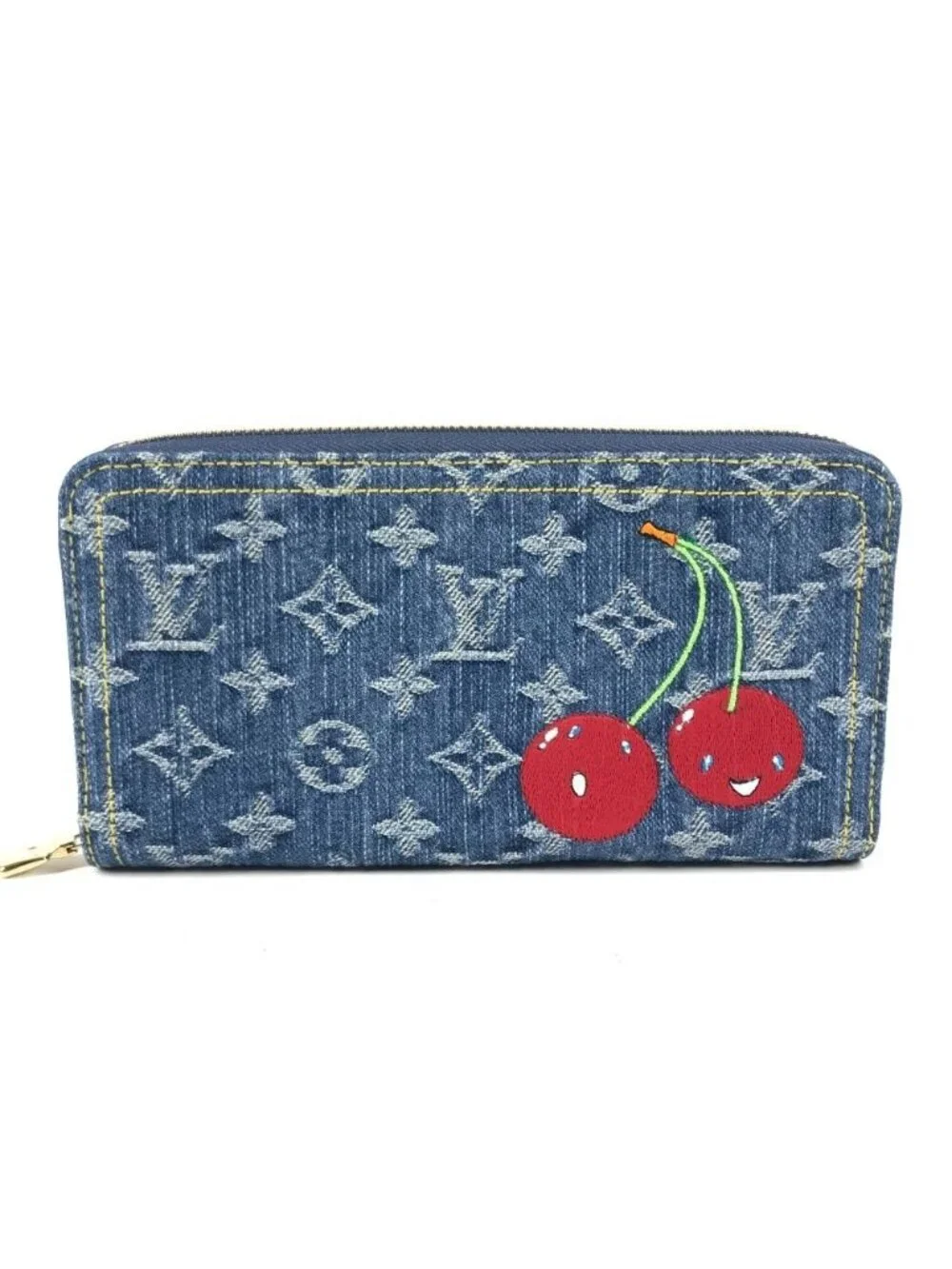 Louis Vuitton Wallet LV TM Zippy Monogram Denim Canvas Blue