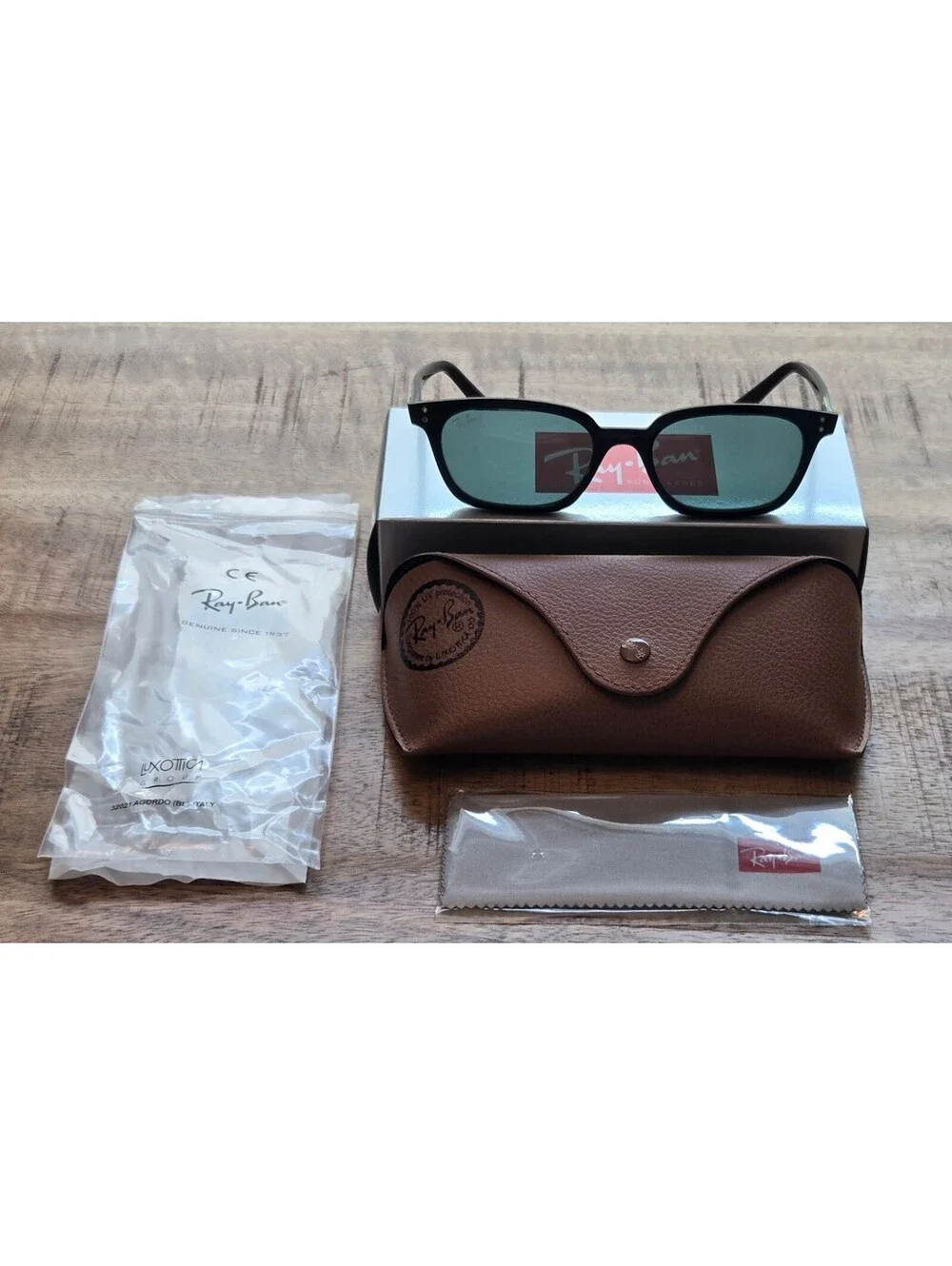 Ray-Ban Sunglasses RB4456 Zaya 6677/71 53mm Black Green 145mm Unisex, ITALY NEW