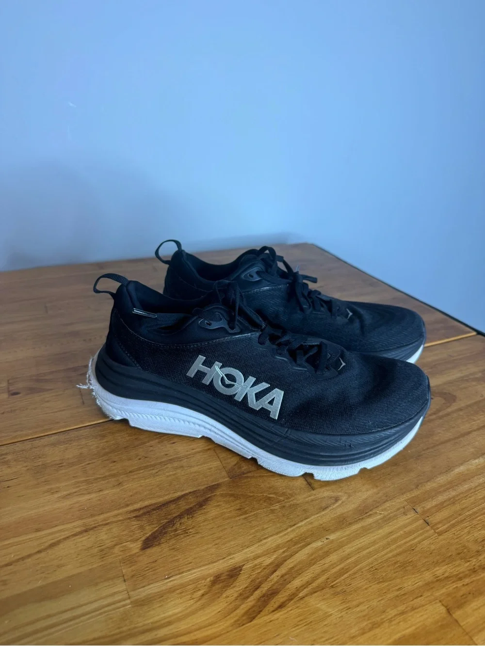 Hoka Gaviota 5 Black & White Running Shoes Athletic Sneakers Size 9.5