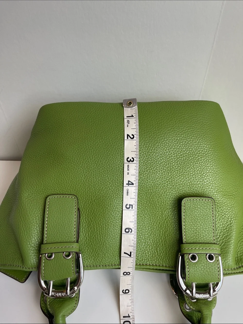 Tignanello Green Genuine Leather Handbag