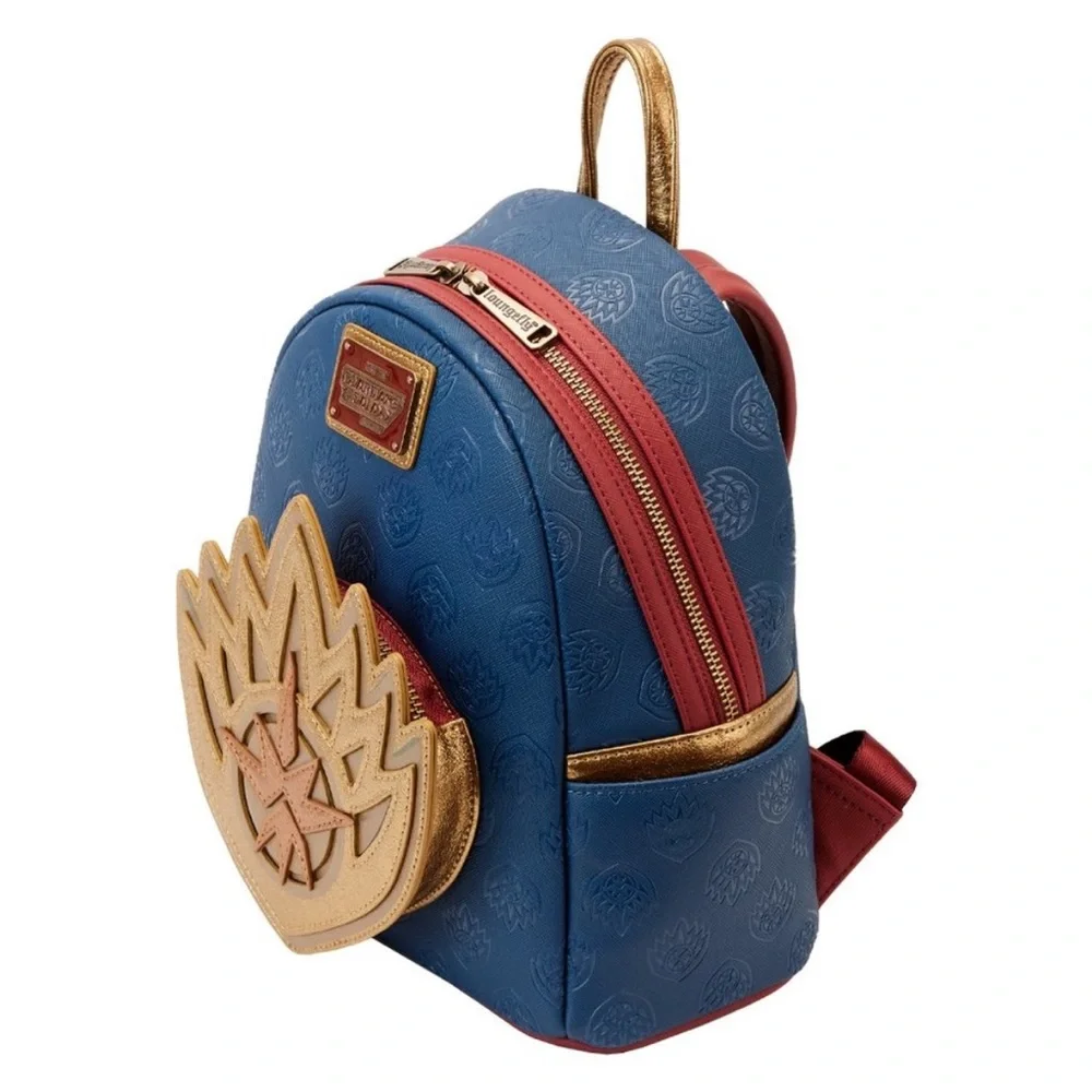 Set-Loungefly X Marvel Guardians of the Galaxy 3 Badge Mini Backpack and Wallet
