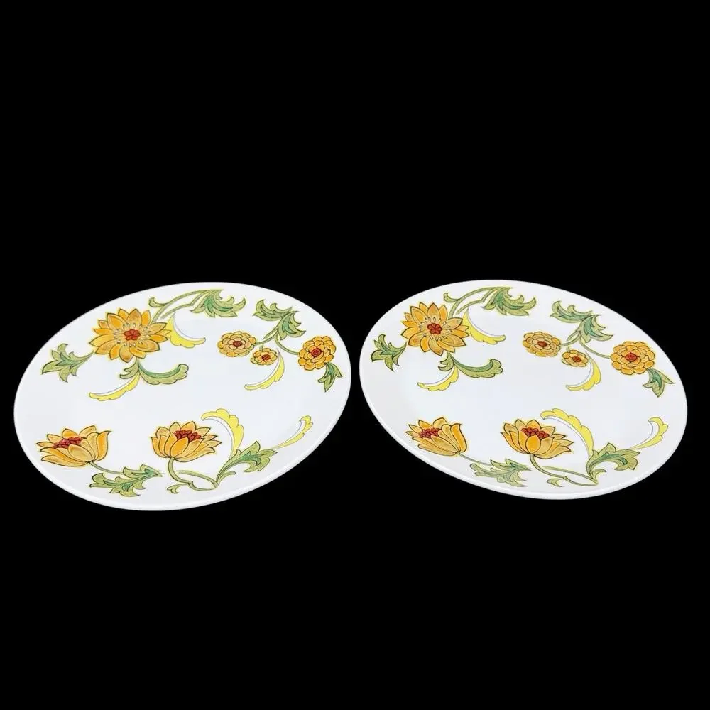 Vtg Noritake Progression Aloha 9023 Salad Luncheon Plates 8.25 in Japan Lot of 2