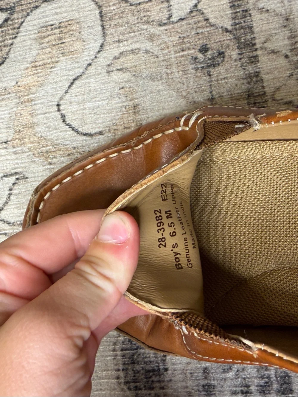 Johnston & Murphy Boys Brown Leather Slip-On Loafers