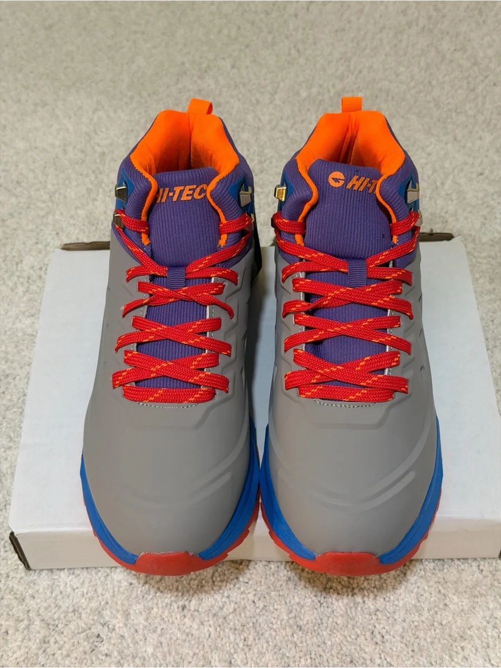✨BRAND NEW W/ TAGS AND BOX✨ Kids Hi-Tec Hiking Boot in Gray/Blue/Purple/Orange