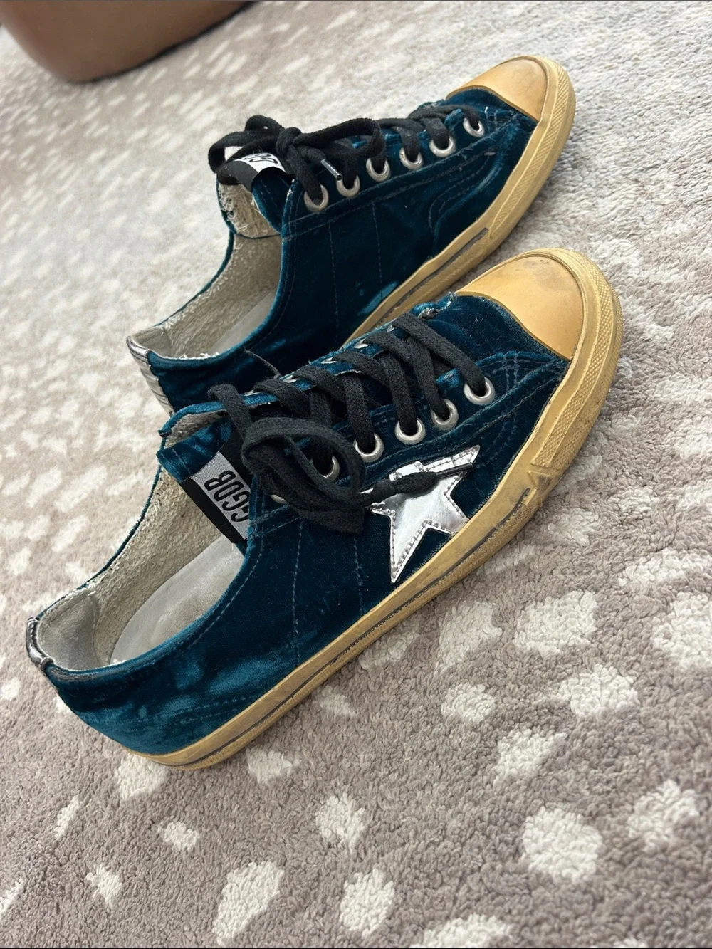 Golden Goose velvet teal
