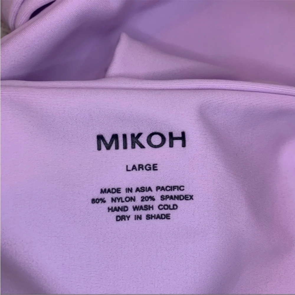 MIKOH // SZ LG // Osaka monokini one piece, taro lilac // EUC // Retail $284