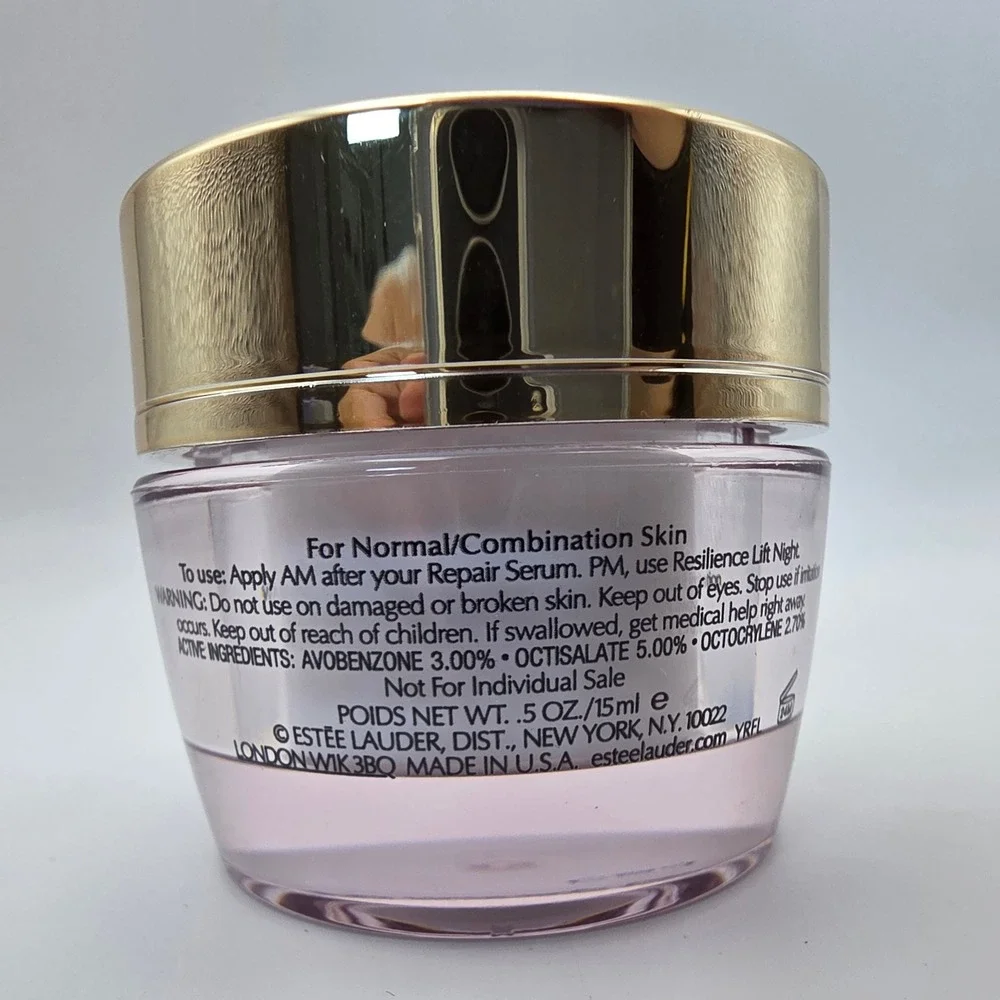 Estee Lauder‎ Face Neck Creme Womens 0.5oz Pink Resilience Lift SPF 15 Firming