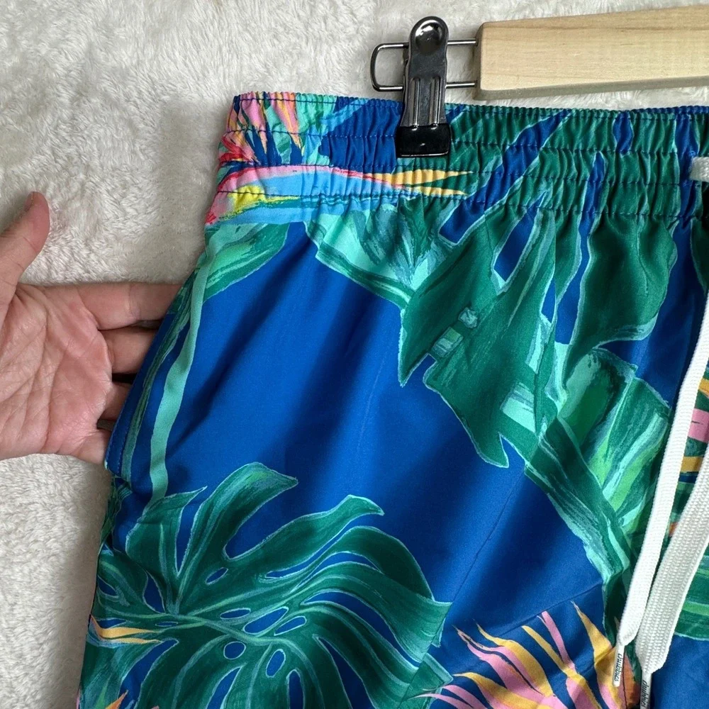 Chubbies‎ Swim Trunks Mens XL Blue Tropical Floral 5.5 Inseam Lined Shorts